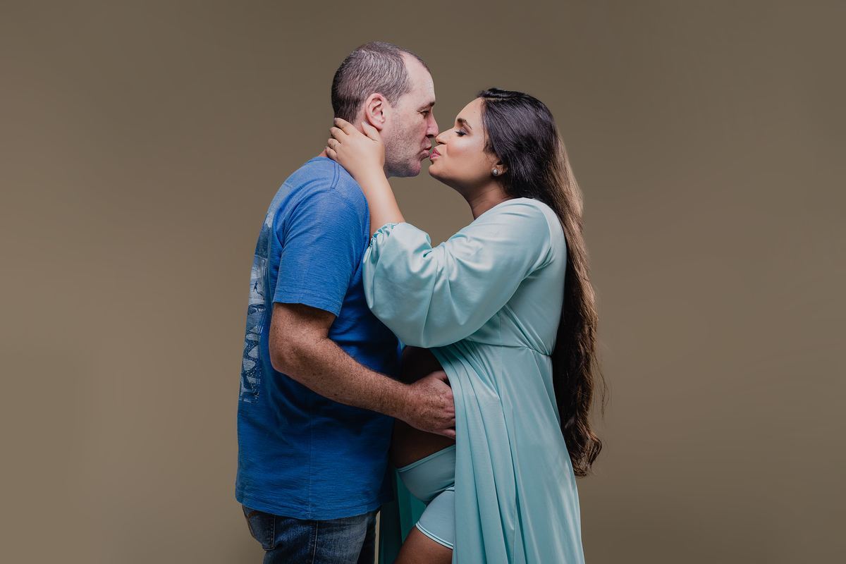 Ensaio Gestante Estúdio - Gestante Amanda - Ensaio Gestante