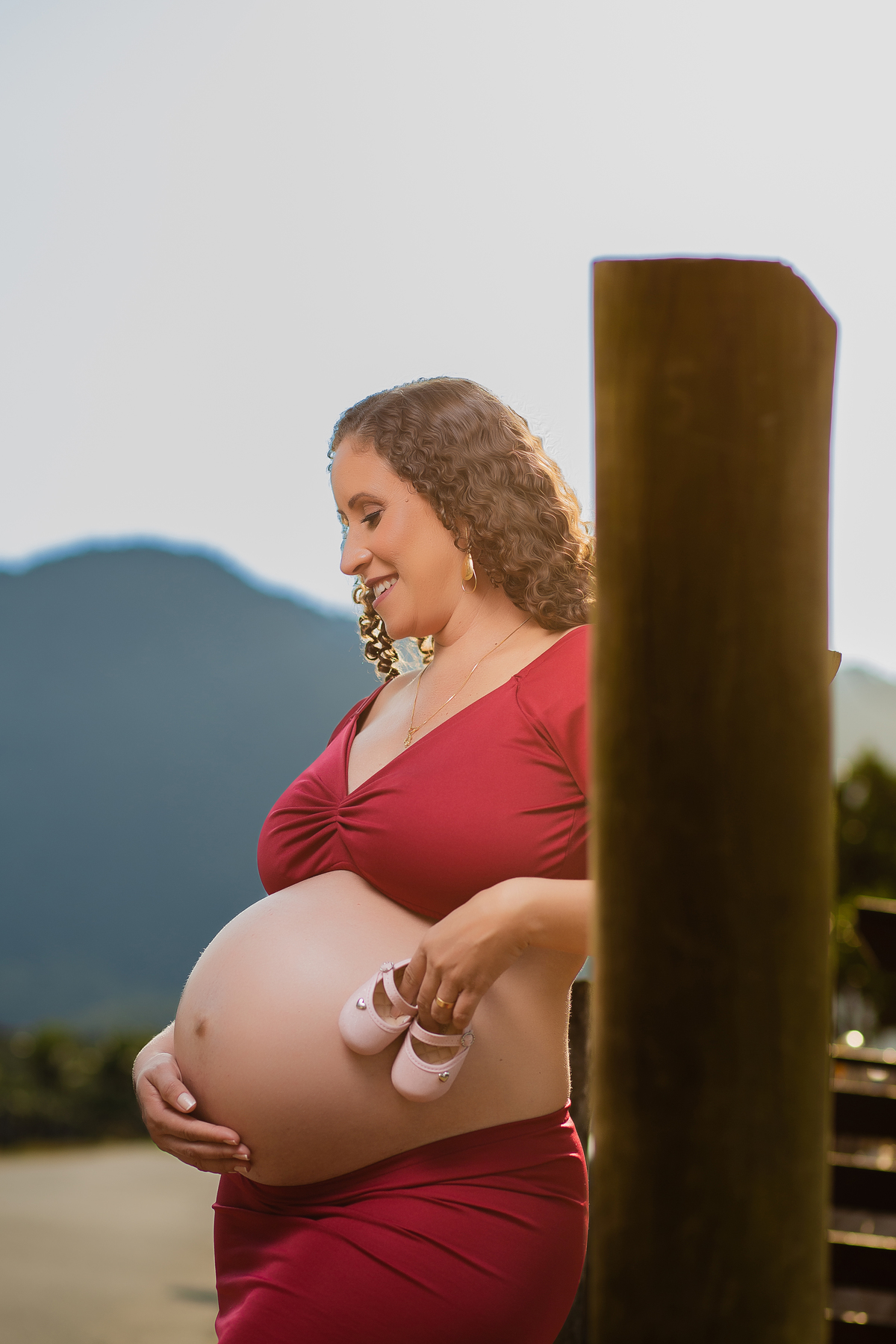 Ensaio de gestante Externo - Gestante Erica - Praia de Grumari - Ensaio de gestante praia de Grumari