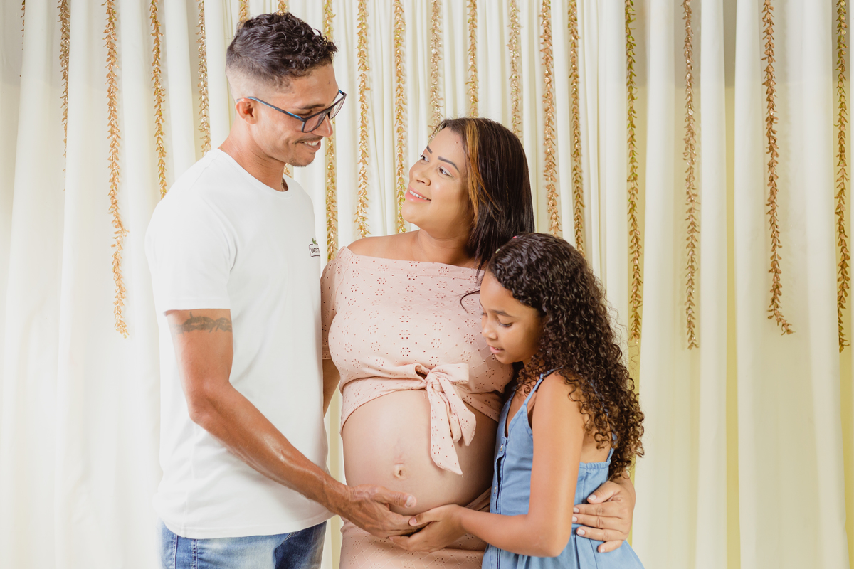 Ensaio Gestante - Ensaio estúdio - Ensaio de gestante Estudio - Gestante Fabiana