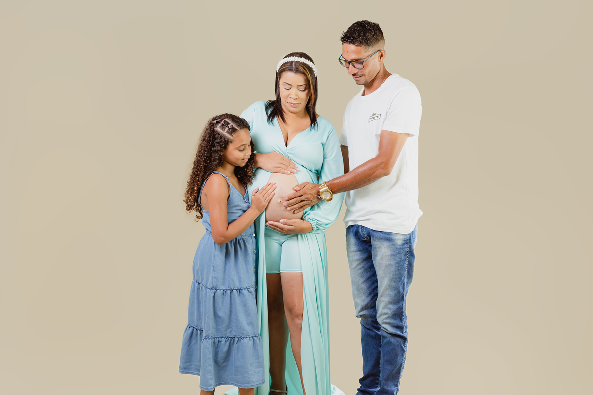 Ensaio Gestante - Ensaio estúdio - Ensaio de gestante Estudio - Gestante Fabiana