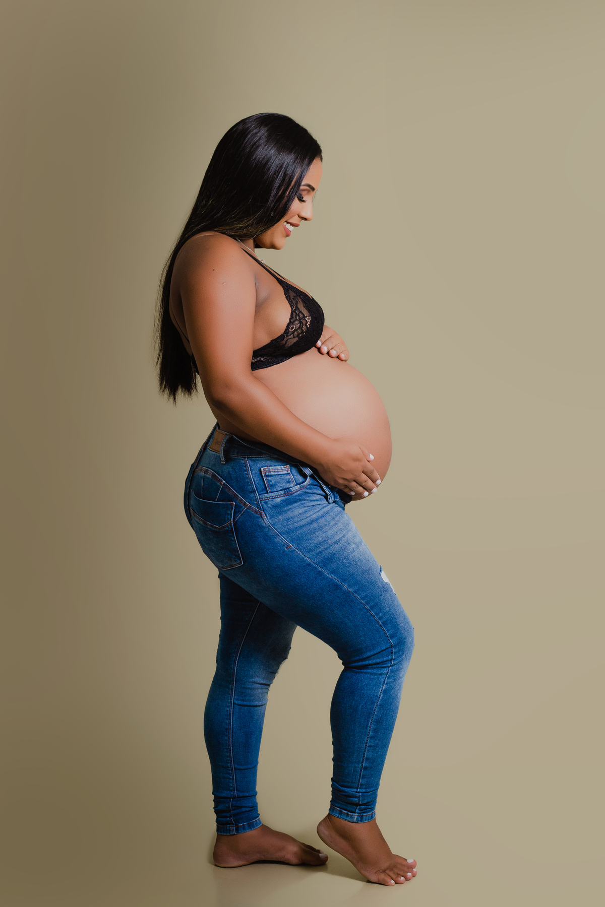 Ensaio Gestante - Ensaio estúdio - Ensaio de gestante Estudio- Ensaio de gestante semi nu - Gestante Thayna