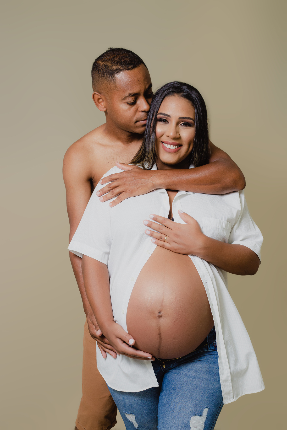 Ensaio Gestante - Ensaio estúdio - Ensaio de gestante Estudio- Ensaio de gestante semi nu - Gestante Thayna