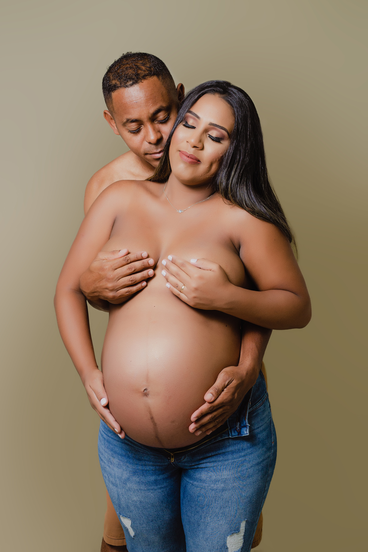 Ensaio Gestante - Ensaio estúdio - Ensaio de gestante Estudio- Ensaio de gestante semi nu - Gestante Thayna