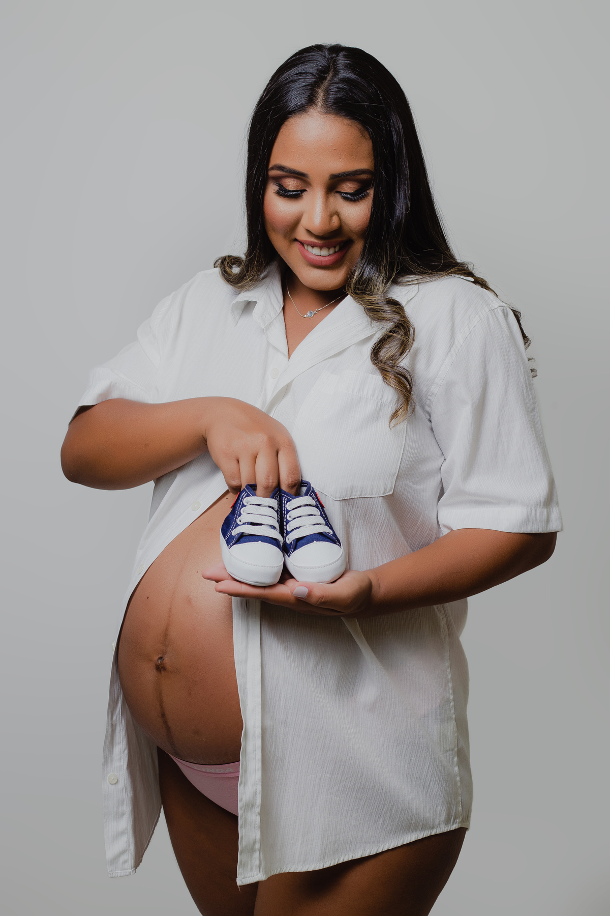 Ensaio Gestante - Ensaio estúdio - Ensaio de gestante Estudio- Ensaio de gestante semi nu - Gestante Thayna