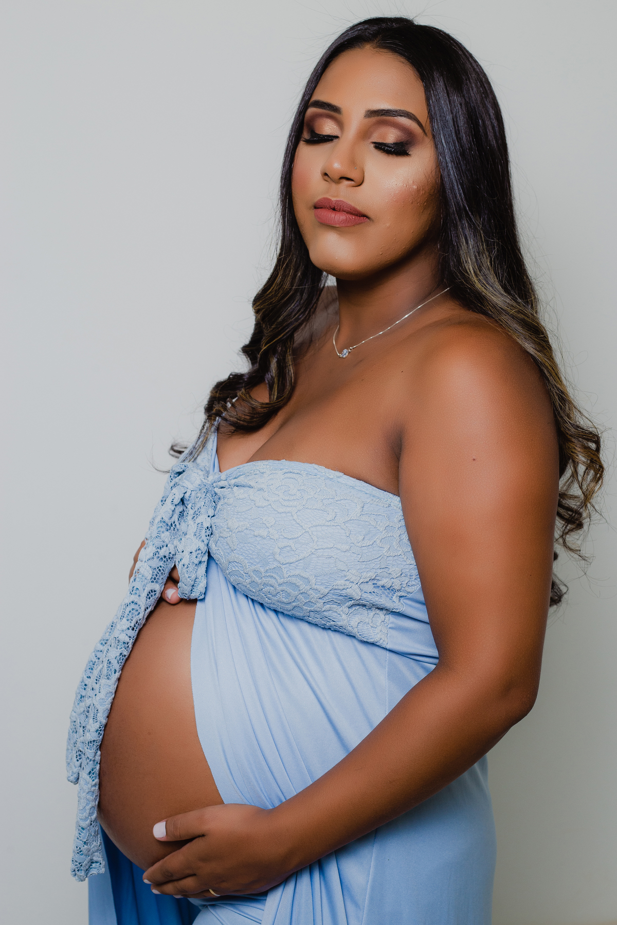 Ensaio Gestante - Ensaio estúdio - Ensaio de gestante Estudio- Ensaio de gestante semi nu - Gestante Thayna