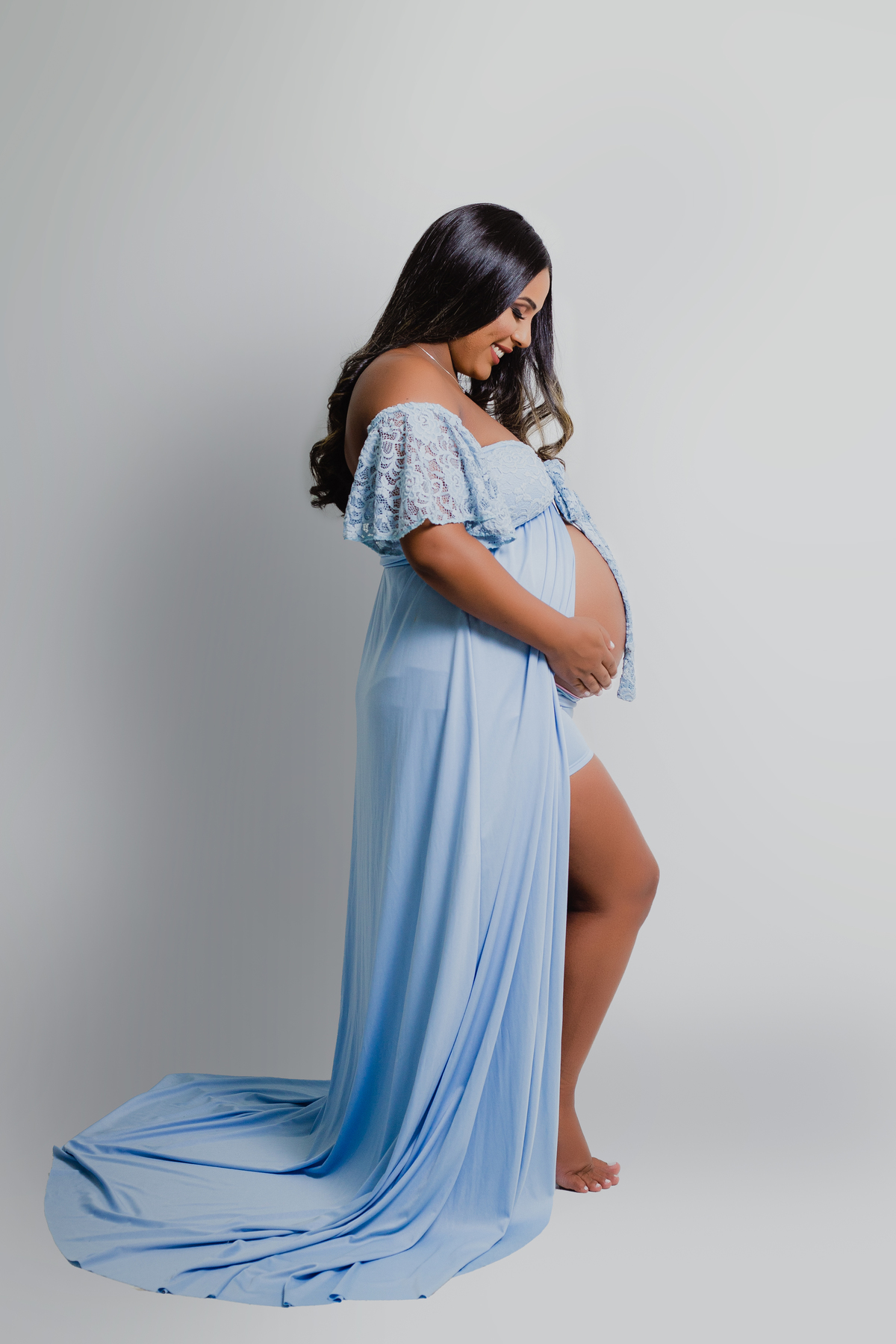 Ensaio Gestante - Ensaio estúdio - Ensaio de gestante Estudio- Ensaio de gestante semi nu - Gestante Thayna