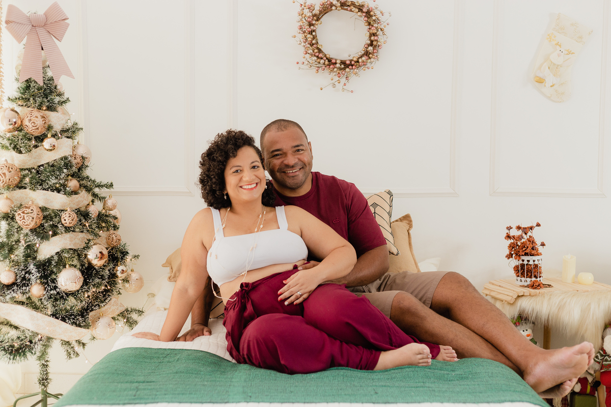 Ensaio Gestante estúdio - Gestante Aline