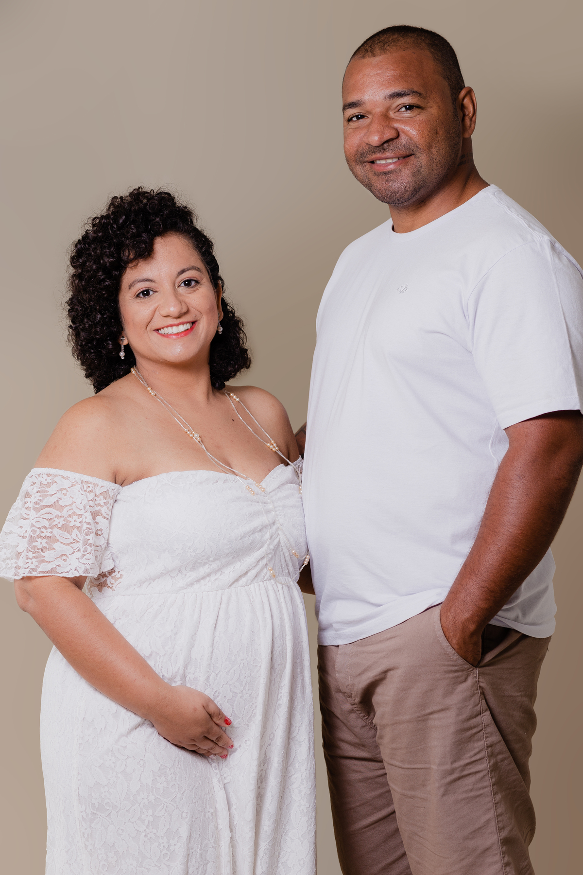 Ensaio Gestante estúdio - Gestante Aline