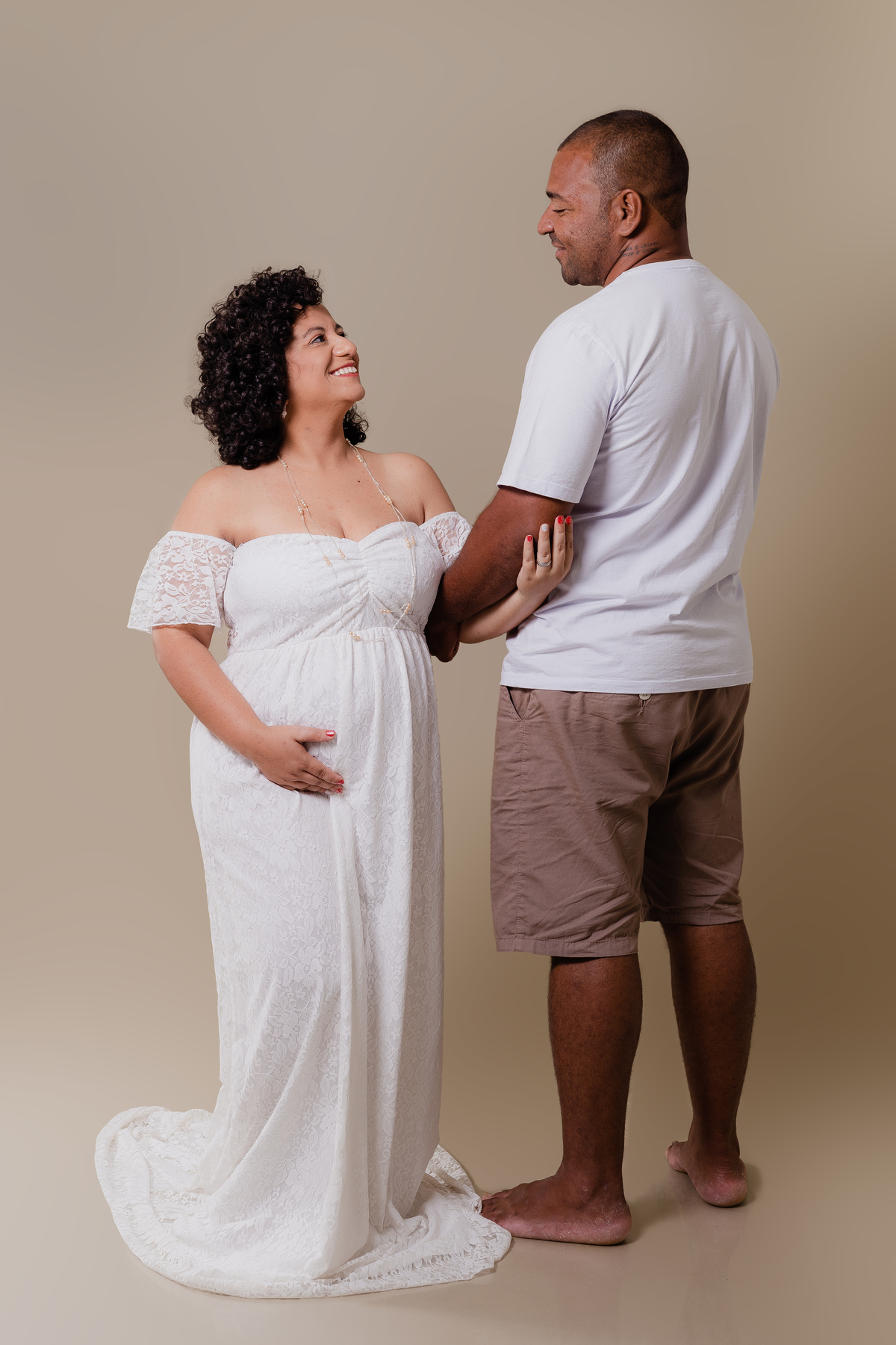 Ensaio Gestante estúdio - Gestante Aline