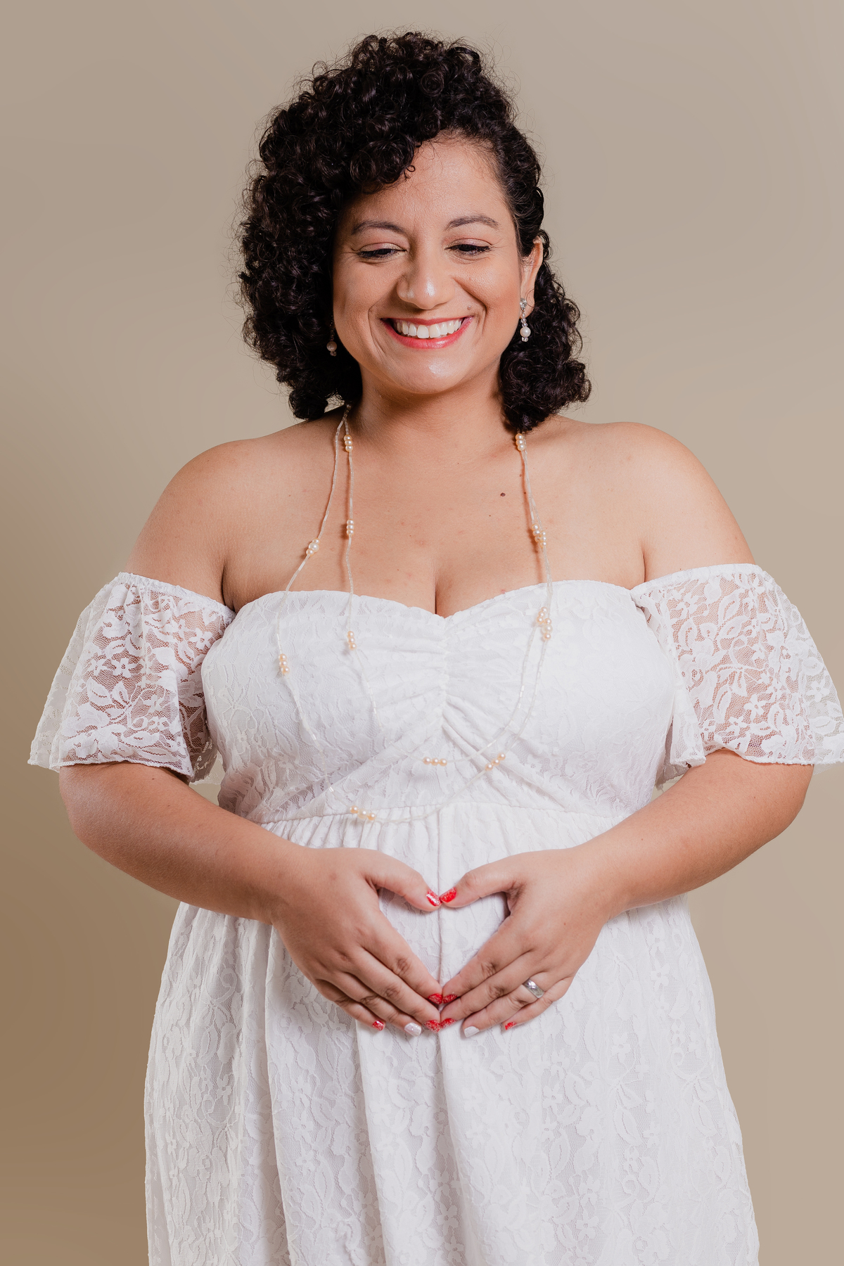 Ensaio Gestante estúdio - Gestante Aline