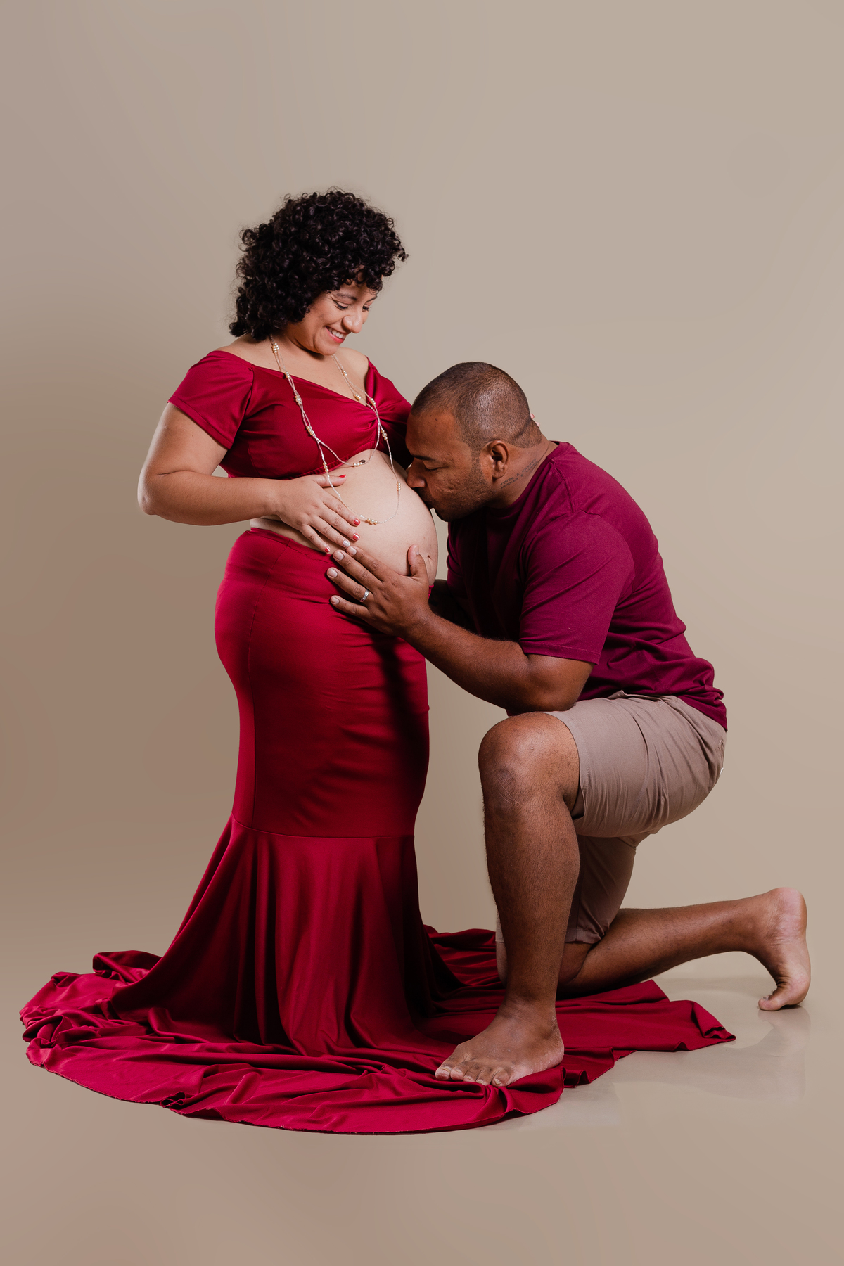 Ensaio Gestante estúdio - Gestante Aline