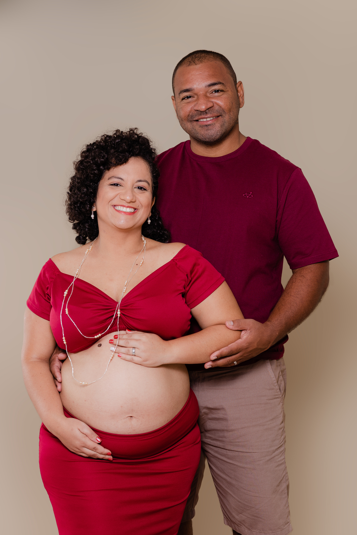 Ensaio Gestante estúdio - Gestante Aline