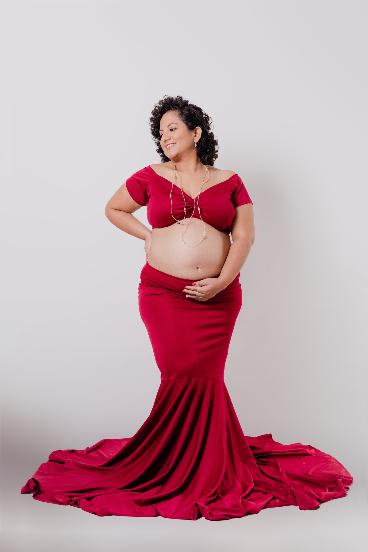 Ensaio Gestante estúdio - Gestante Aline