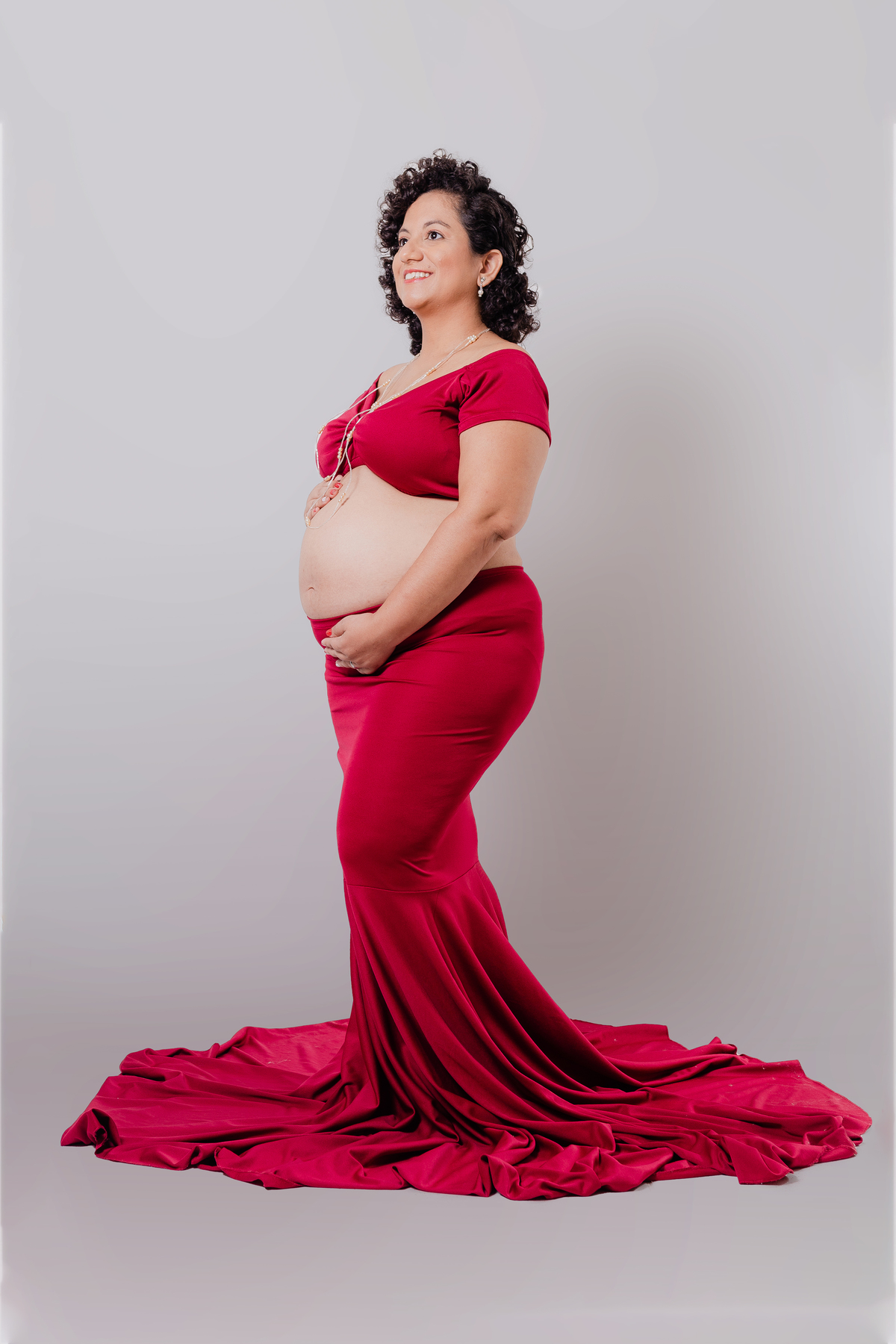 Ensaio Gestante estúdio - Gestante Aline