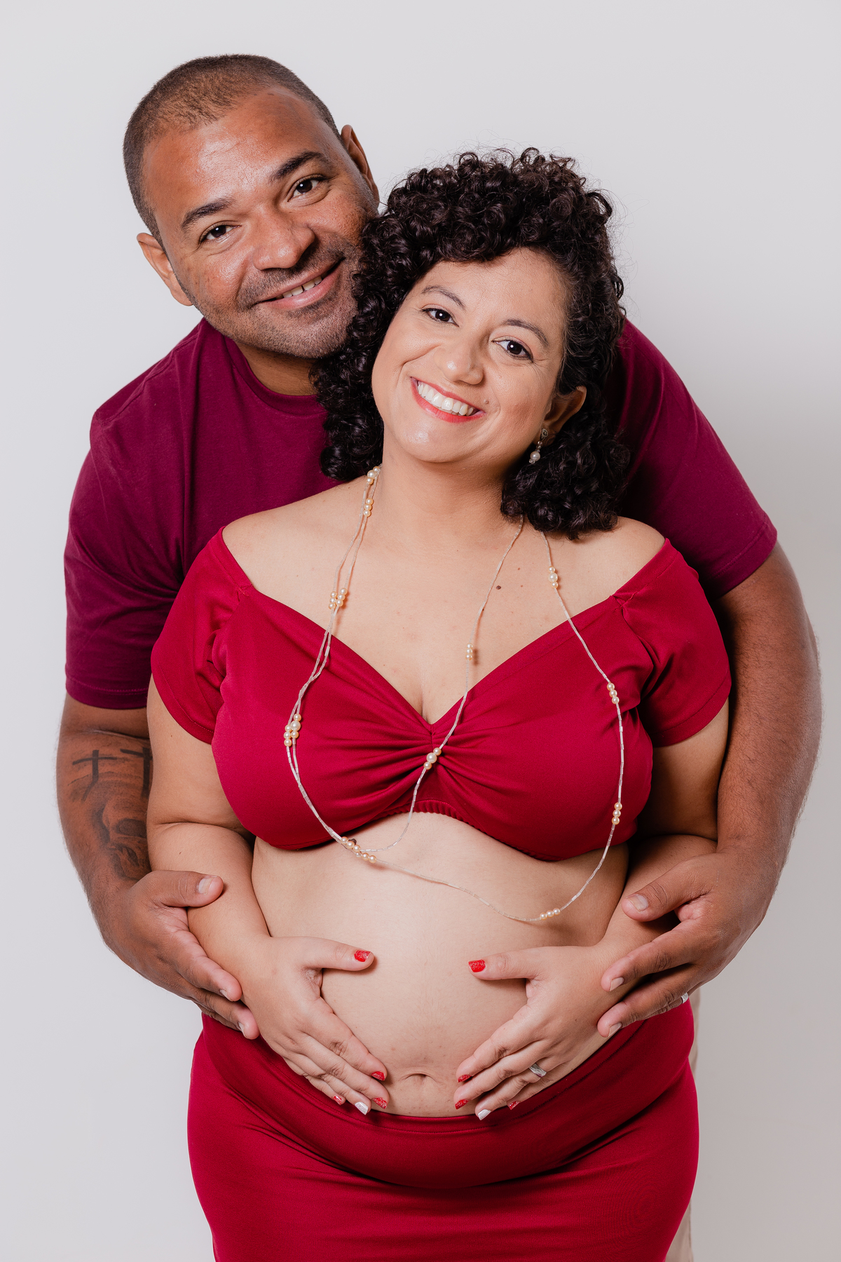 Ensaio Gestante estúdio - Gestante Aline