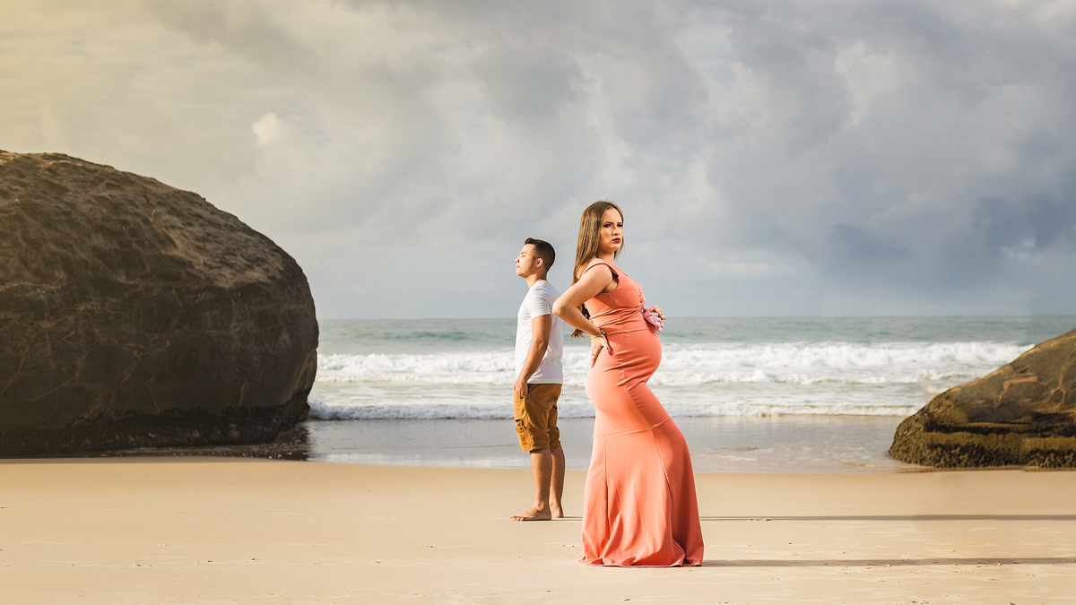 Ensaio de Gestante - Ensaio de Gestante Praia de Grumari, RJ -Gestante Rafaela