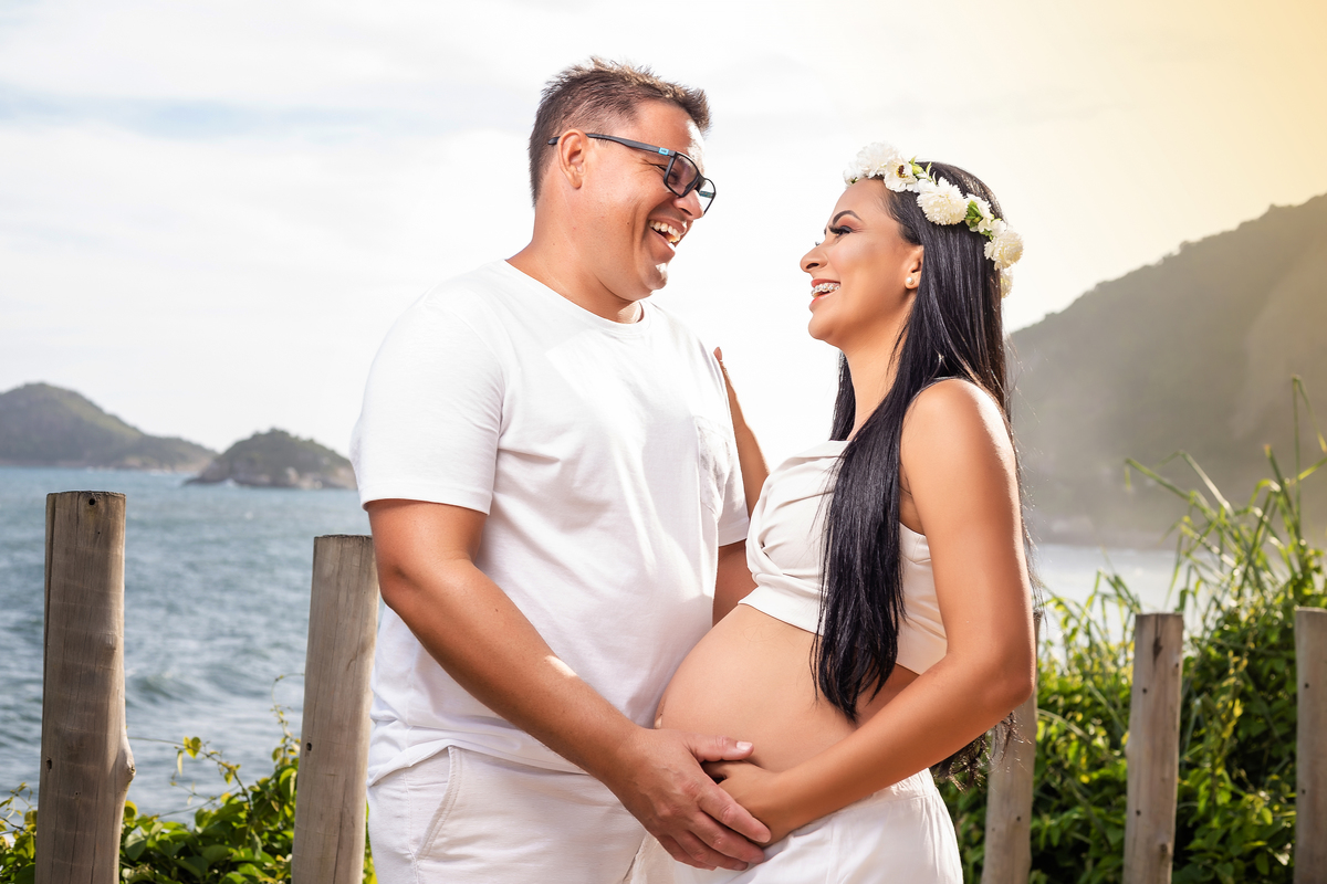 Ensaio de Gestante - Ensaio de Gestante Praia de Grumari, RJ - Gestante Vanessa