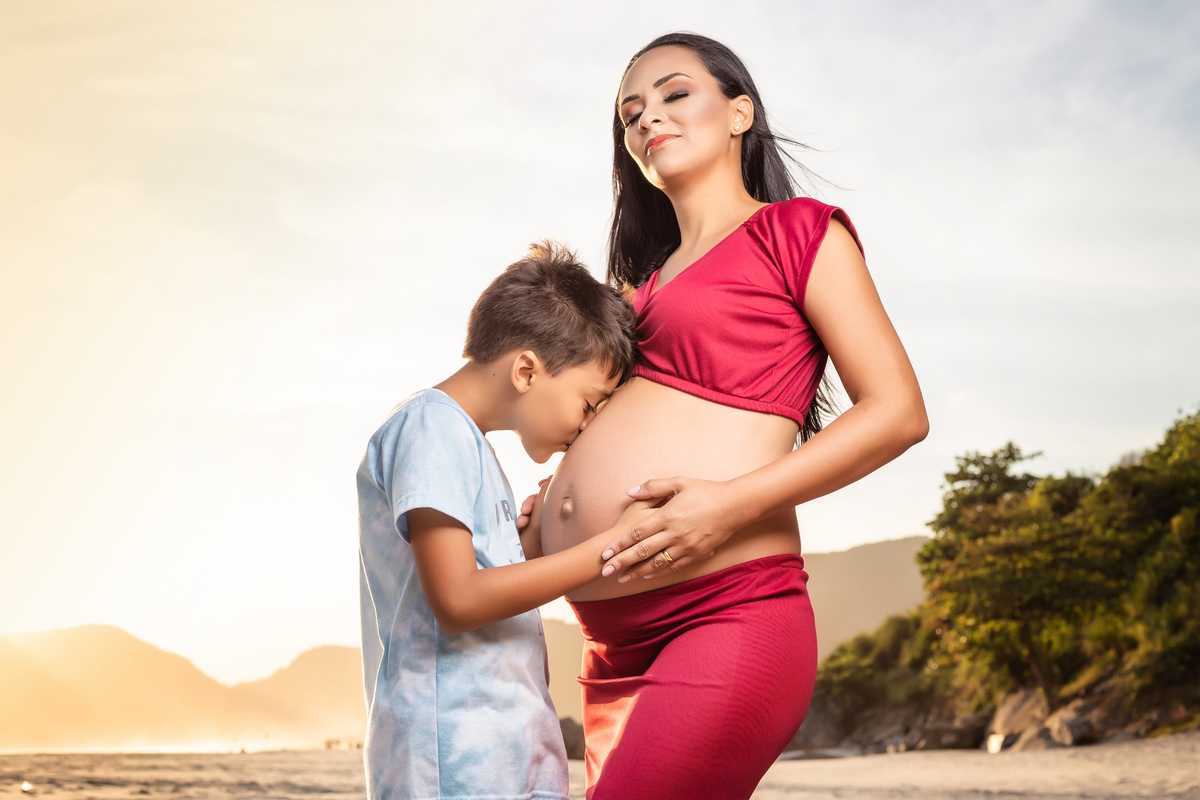 Ensaio de Gestante - Ensaio de Gestante Praia de Grumari, RJ - Gestante Vanessa