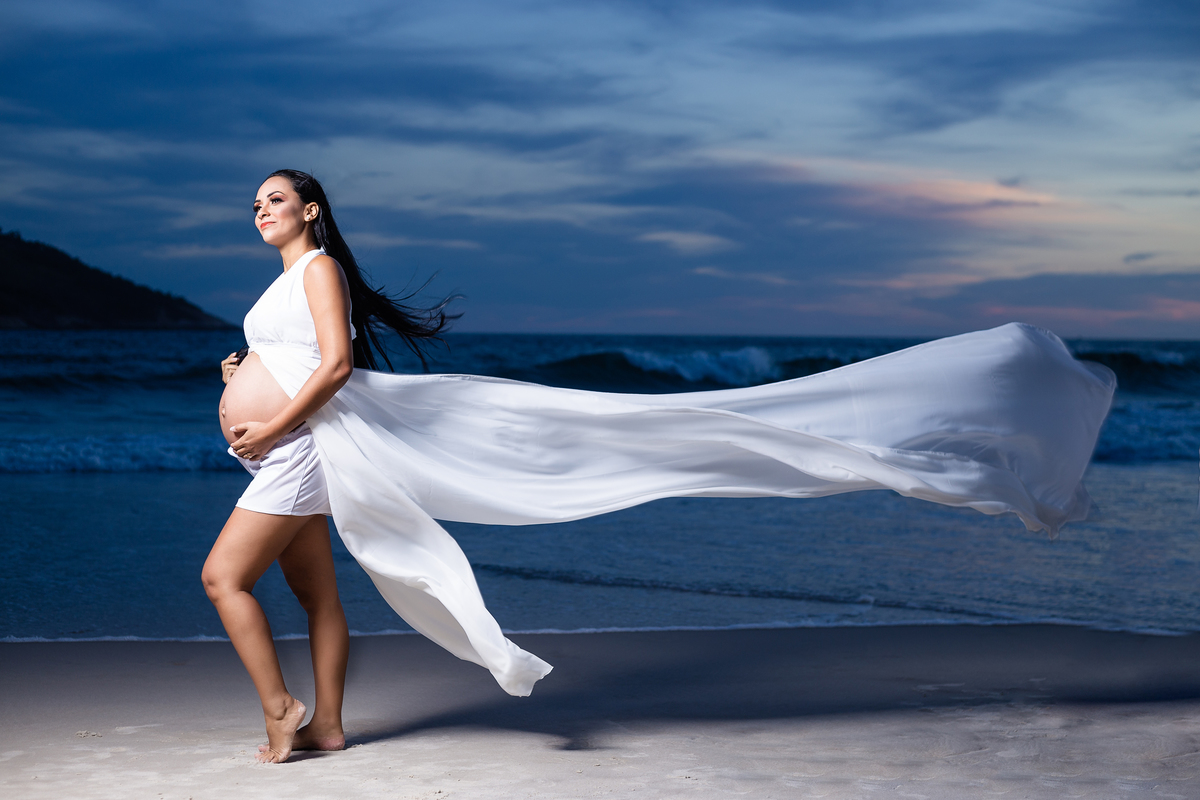 Ensaio de Gestante - Ensaio de Gestante Praia de Grumari, RJ - Gestante Vanessa