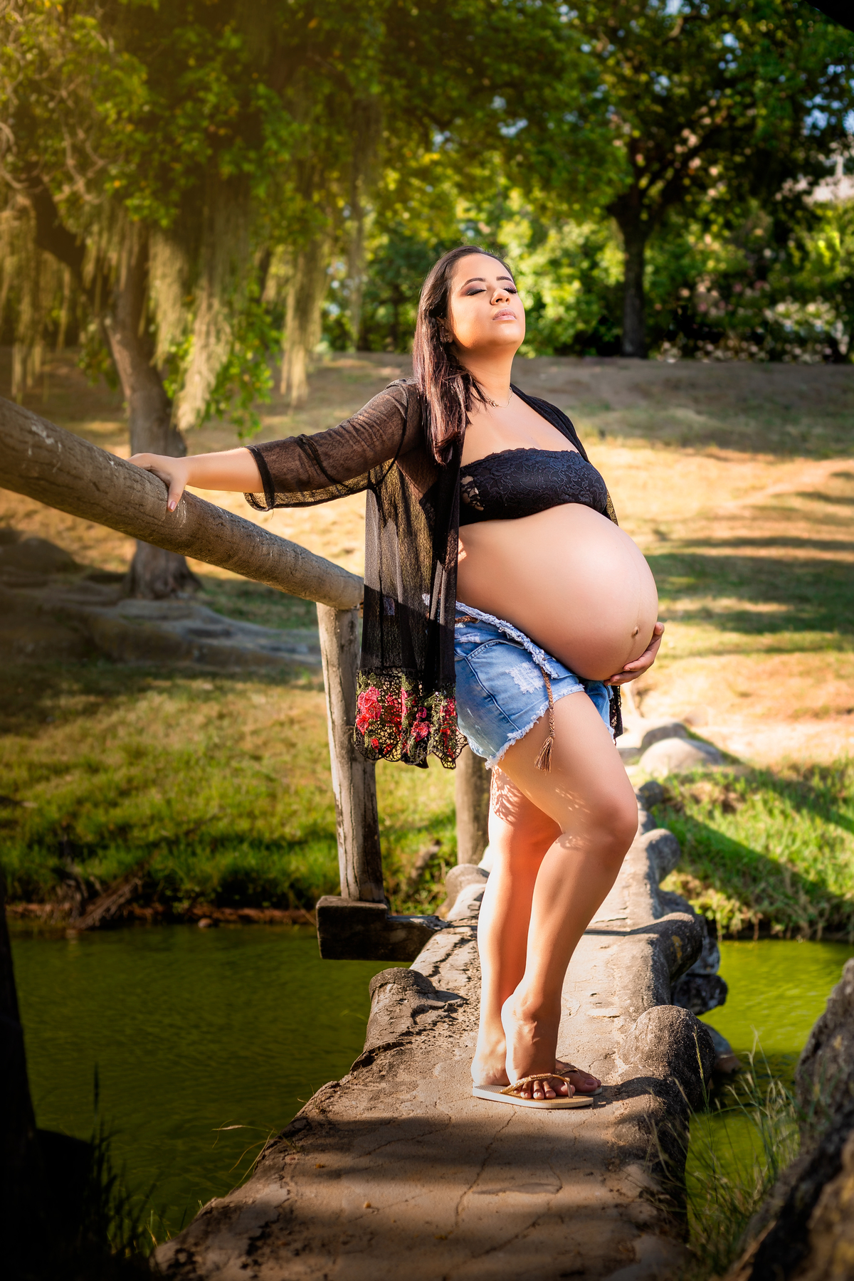 Ensaio de Gestante- Ensaio de gestante Quinta da Boa Vista, RJ - Gestante Aline Melo