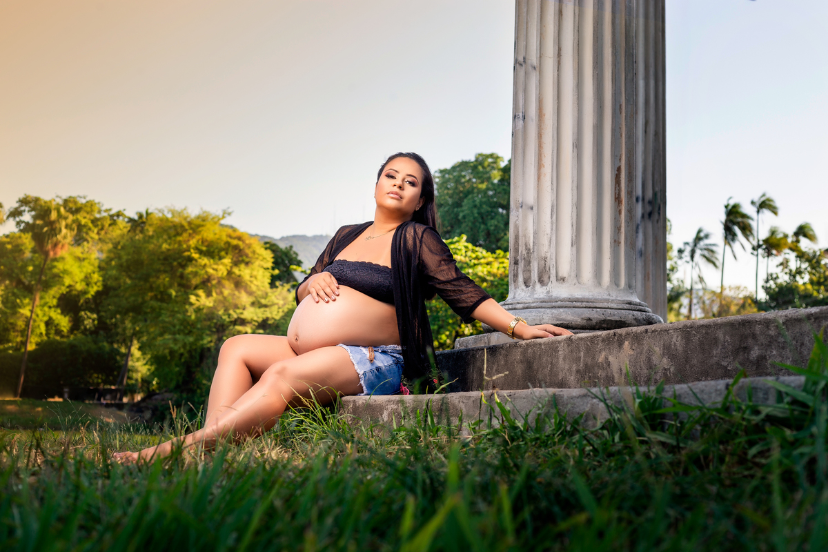 Ensaio de Gestante- Ensaio de gestante Quinta da Boa Vista, RJ - Gestante Aline Melo