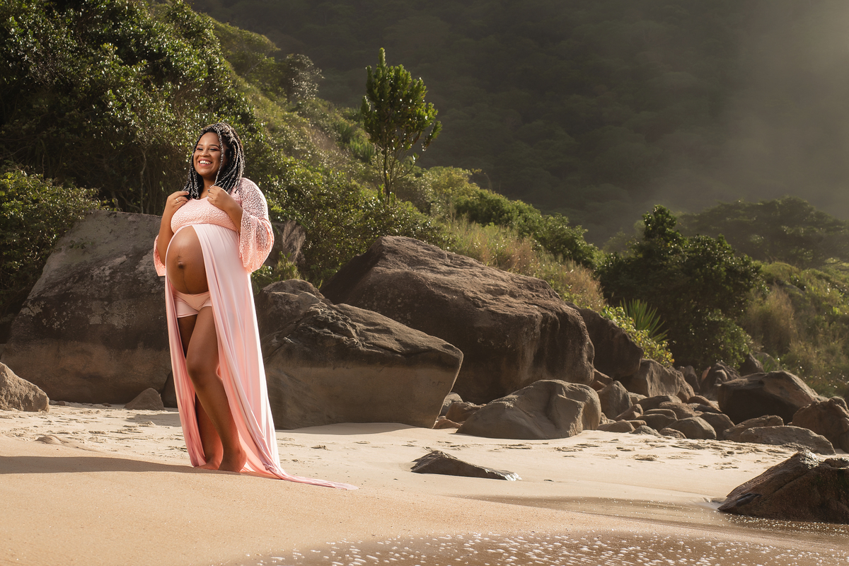 Ensaio de Gestante - Ensaio de Gestante Praia de Grumari, RJ -Gestante Paloma