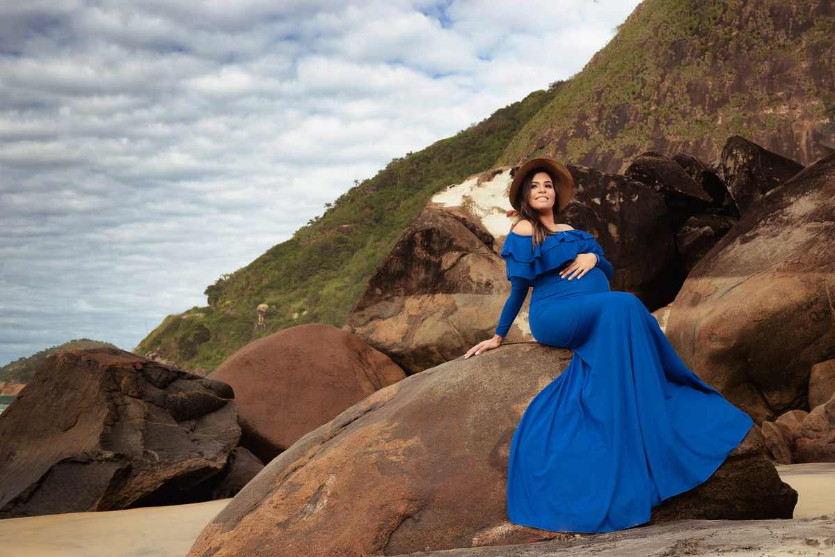 Ensaio de Gestante - Ensaio de Gestante Praia de Grumari, RJ -Gestante Mylena