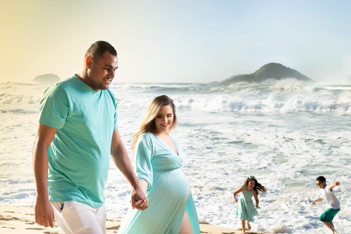 Ensaio de Gestante - Ensaio de Gestante Praia de Grumari, RJ -Gestante Lays