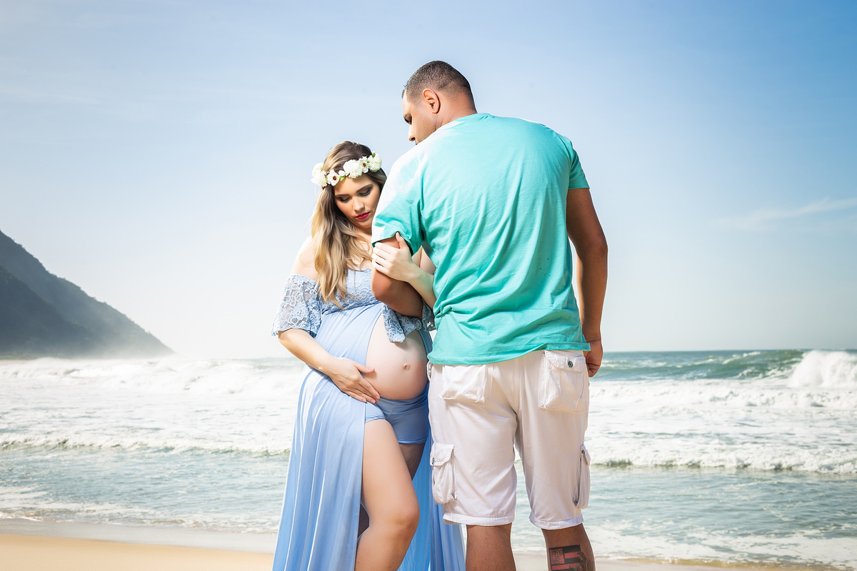 Ensaio de Gestante - Ensaio de Gestante Praia de Grumari, RJ -Gestante Lays