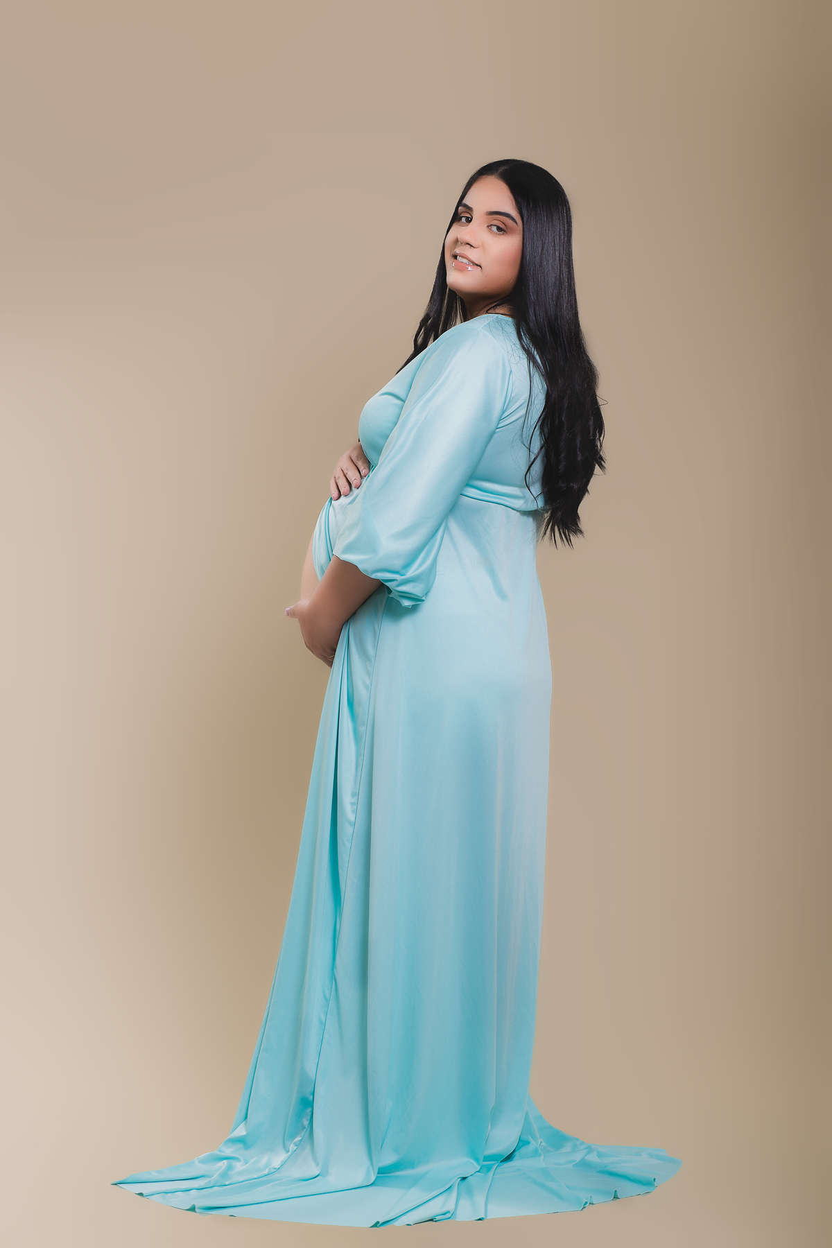 Ensaio de Gestante em Estúdio - Ensaio gestante - Gestante Andressa - Ensaio em Estúdio - Ensaio interno