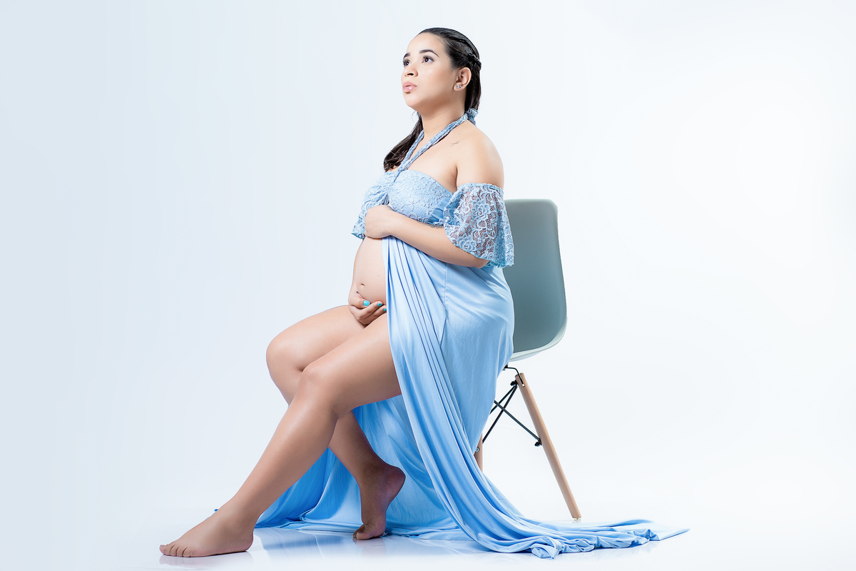 Ensaio Gestante Estúdio - Gestante Rebeca