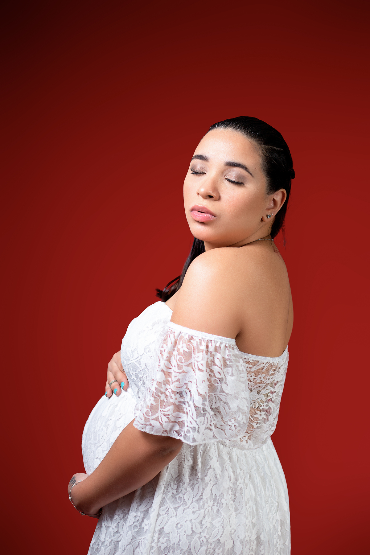 Ensaio Gestante Estúdio - Gestante Rebeca