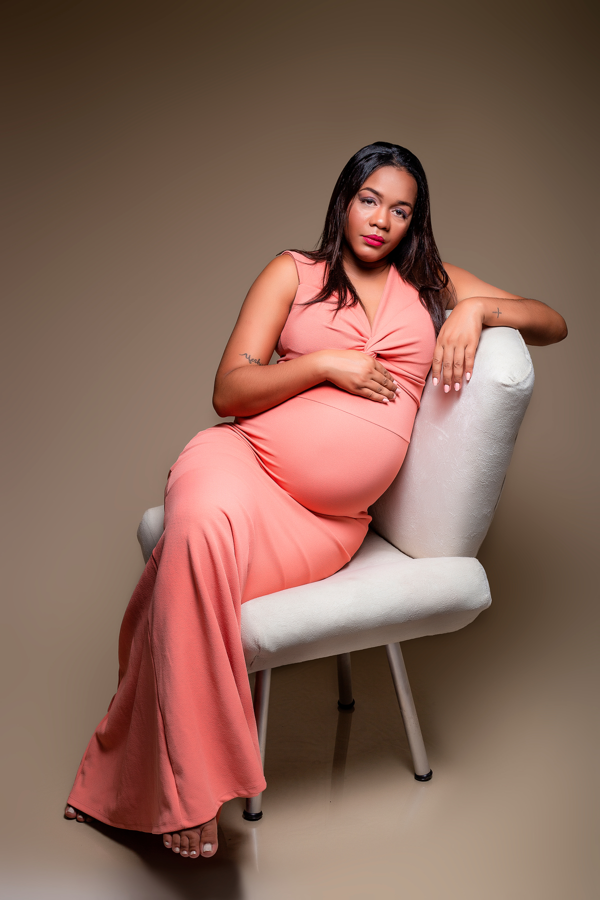 Ensaio Gestante Estúdio - Gestante Keity - Ensaio em estúdio - Ensaio de gestante