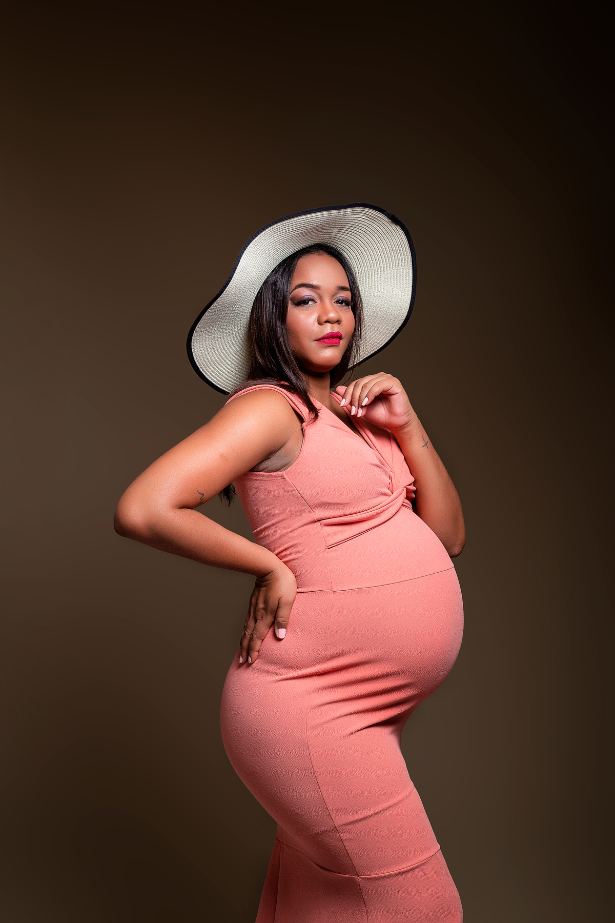 Ensaio Gestante Estúdio - Gestante Keity - Ensaio em estúdio - Ensaio de gestante