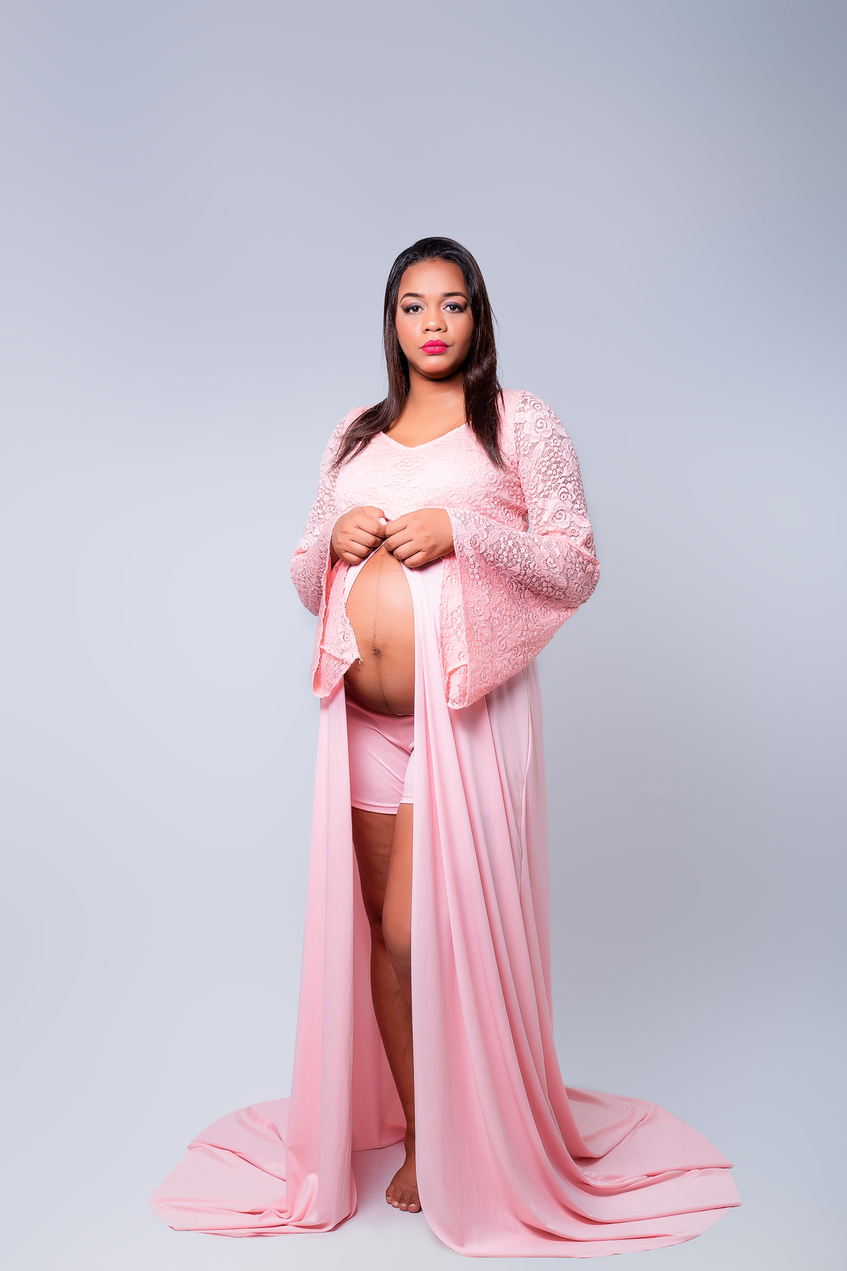 Ensaio Gestante Estúdio - Gestante Keity - Ensaio em estúdio - Ensaio de gestante