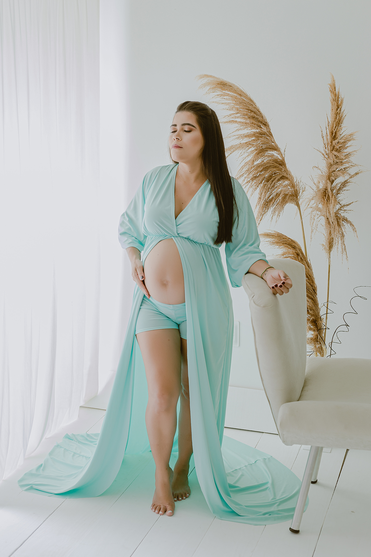 Ensaio de gestante estúdio - Ensaio de gestante.