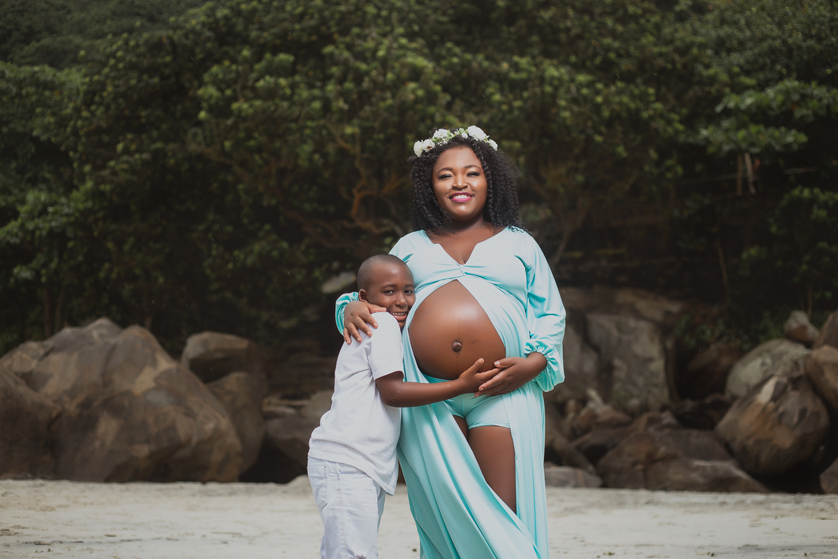 Ensaio de Gestante - Ensaio de Gestante Praia de Grumari, RJ -Gestante Mariana