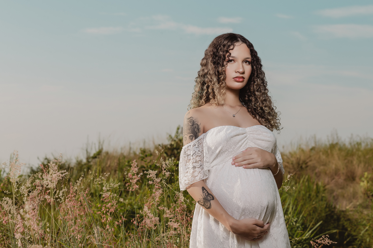 Ensaio de gestante Externo - Gestante Eduarda - Praia de Grumari