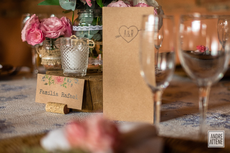 cardápio feito pelo próprios noivos para seu casamento na Fazenda Vassoural