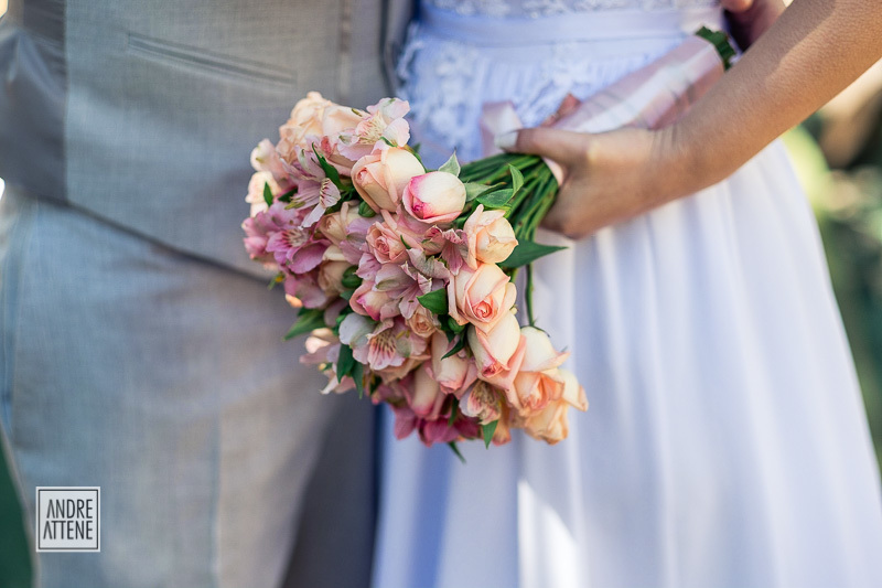 detalhe do bouquet da noiva