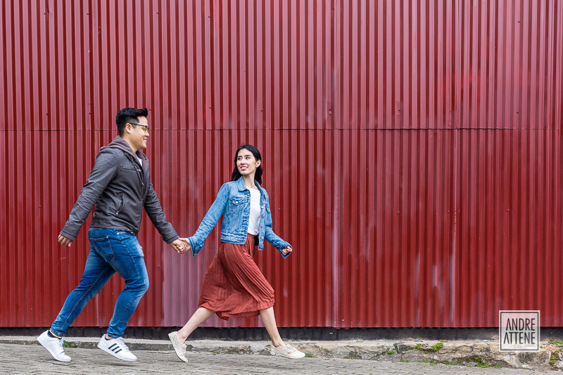 casal caminha em Paranapiacaba