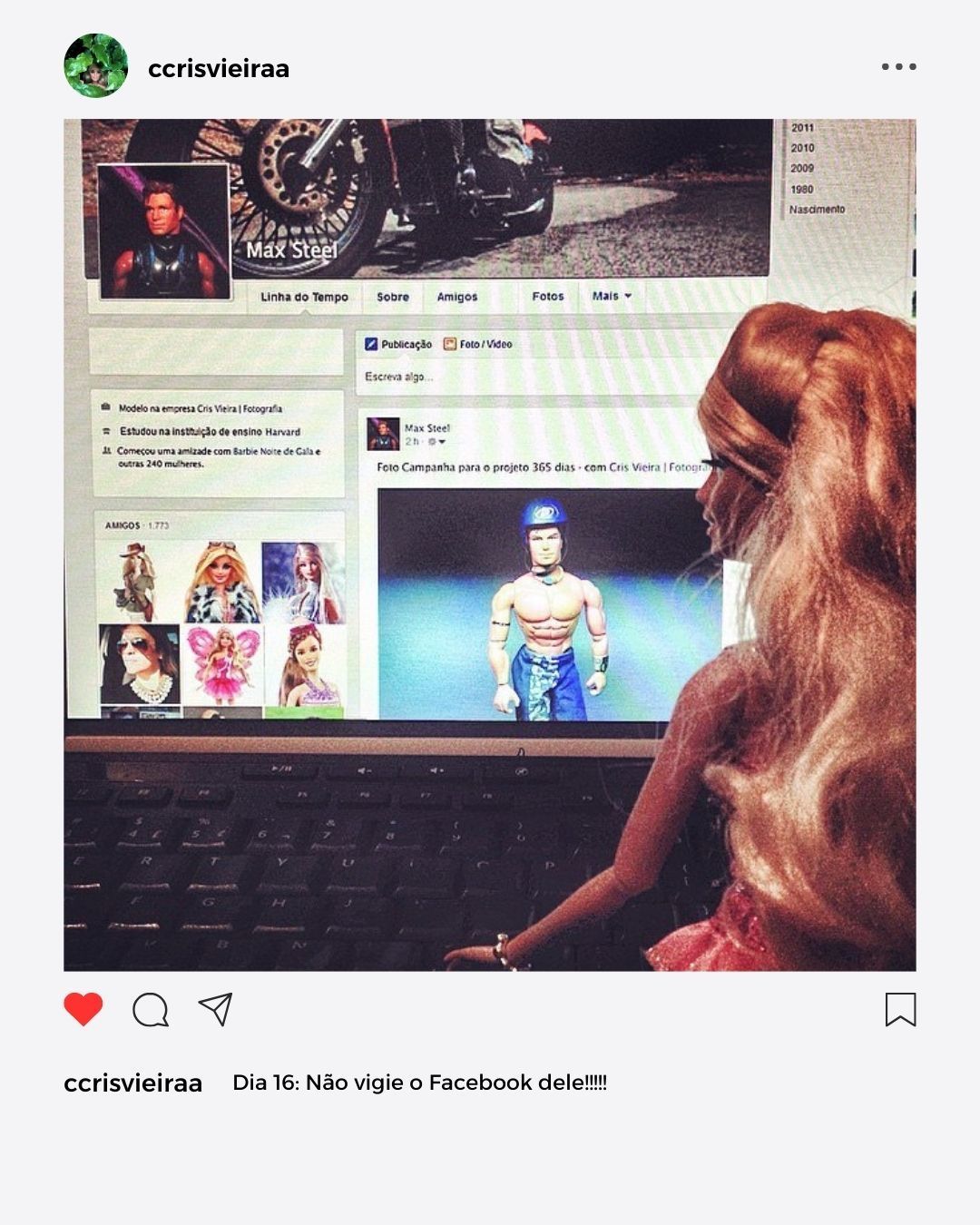 #projetofotografico #projeto365dias #comoconquistarumhomem #crisvieira #fotografia #barbie #maxsteel #mattel #iphone #apple 