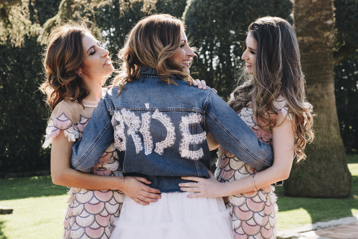 noiva e damas de honor; casamento na Quinta do Avesso