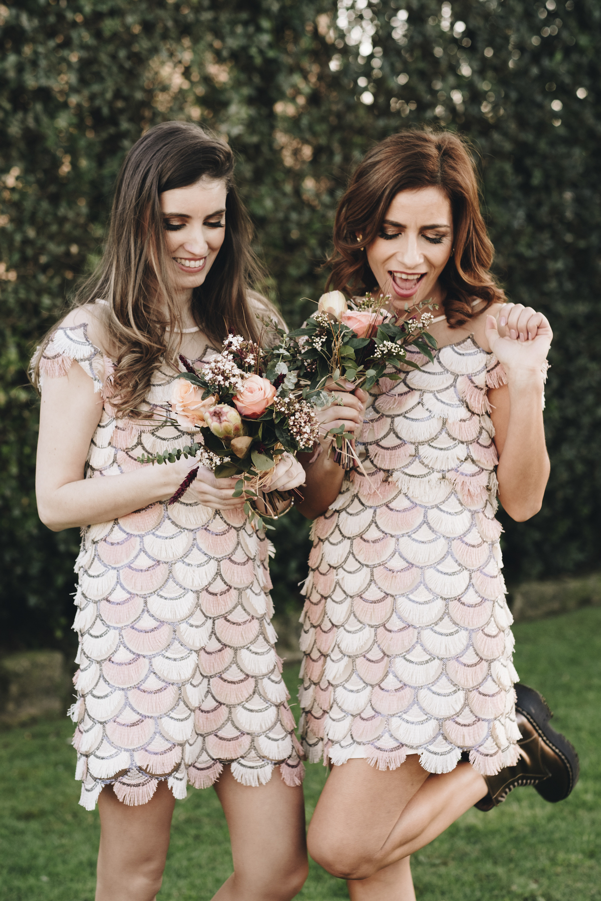 damas de honor; casamento na Quinta do Avesso