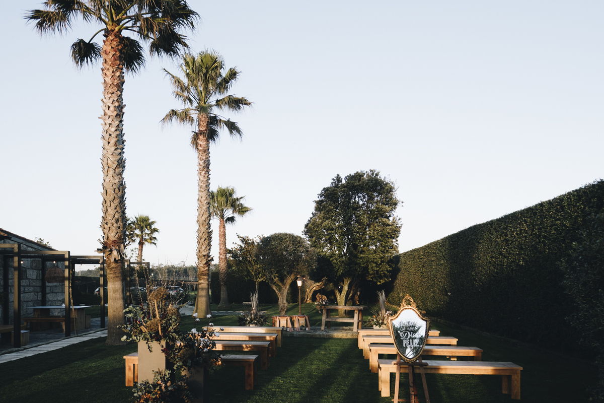 decoração da cerimónia de casamento