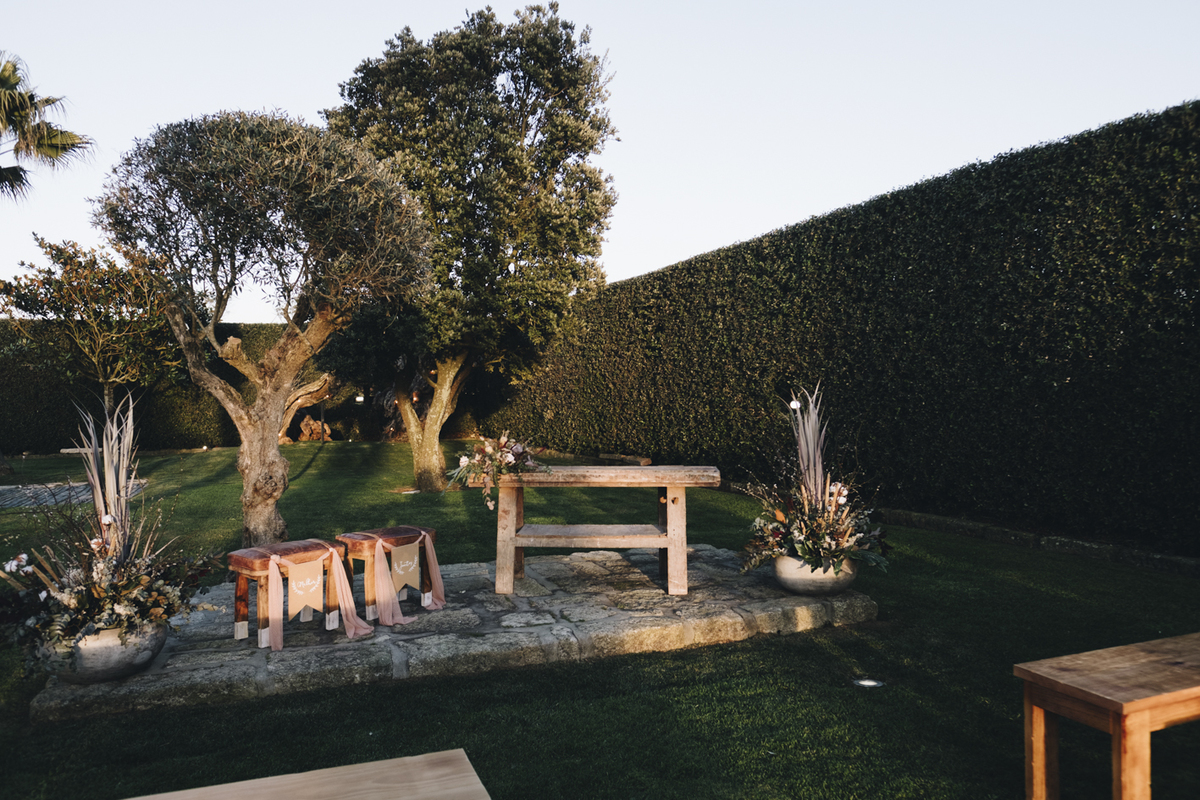 decoração da cerimónia de casamento