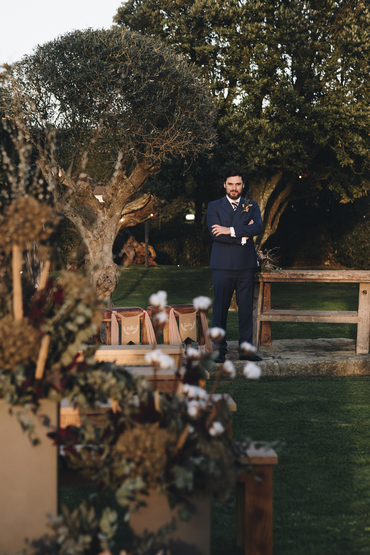 decoração da cerimónia de casamento