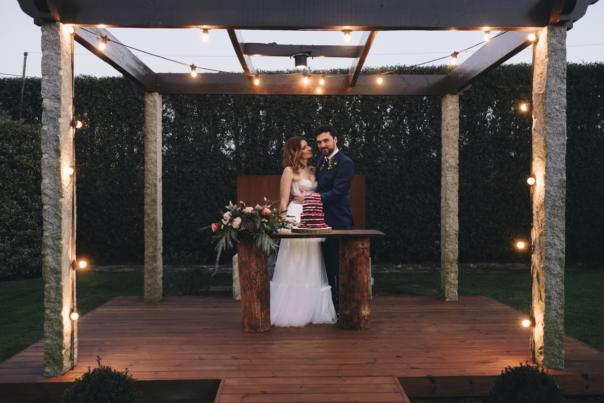 corte do bolo na Quinta do Avesso