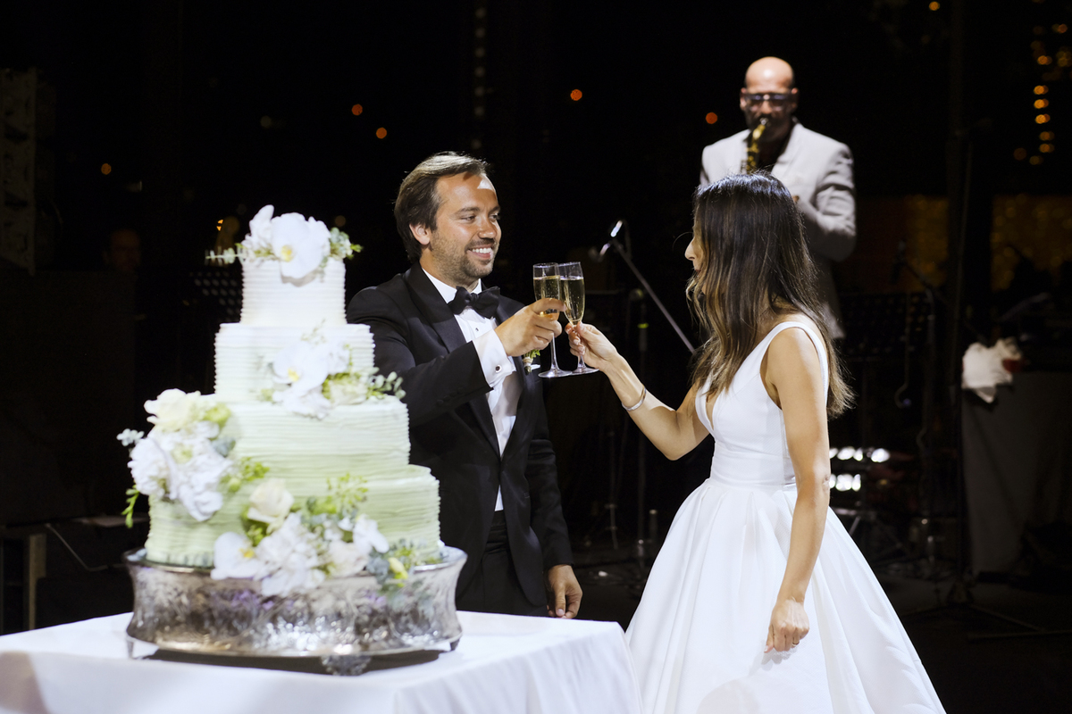 corte do bolo na Torre Bella