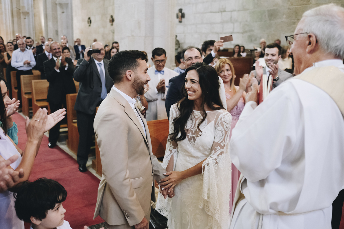 cerimónia de casamento no Mosteiro de Leça de Balio, Portugal